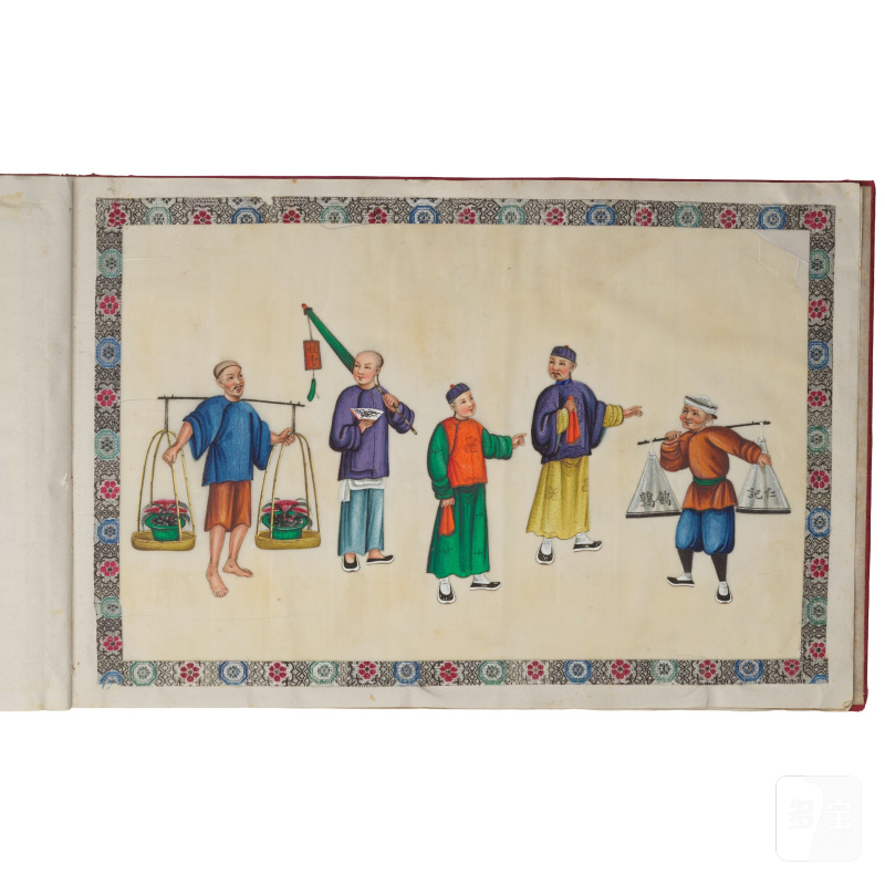 中國畫家 十九世紀 街邊商販圖冊頁十二開 | CHINESE ARTIST (19TH CENTURY) - 图9
